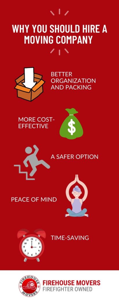 infographic on the benefits of hiring a Frisco moving company