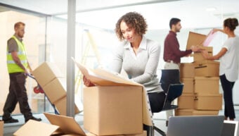 People in Office Moving