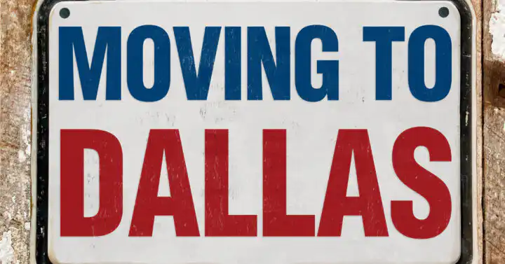 Moving to Dallas sign