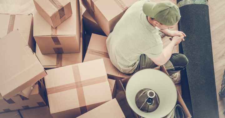 Man moving out of parent's house