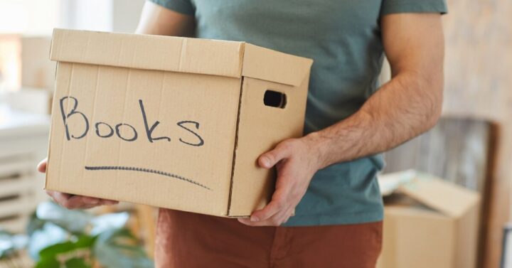 box full of books