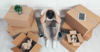 photo of someone that has moved to a new home